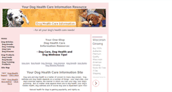 Desktop Screenshot of dog-health-care-information.com